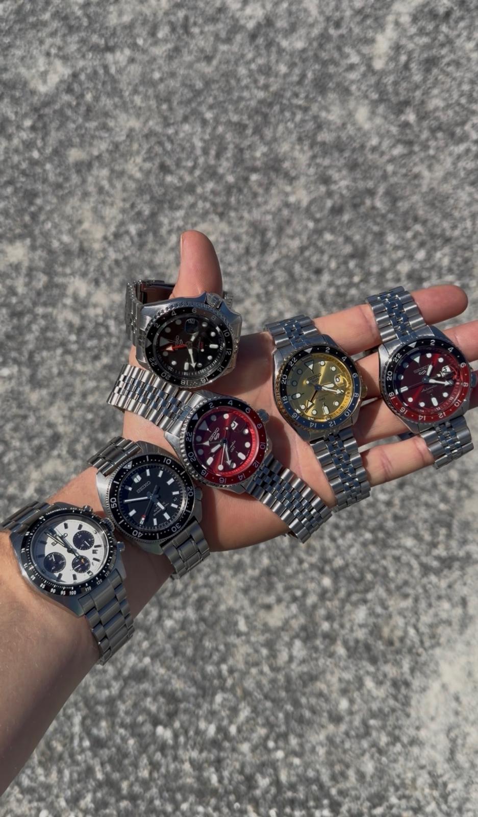Seiko collection in hand